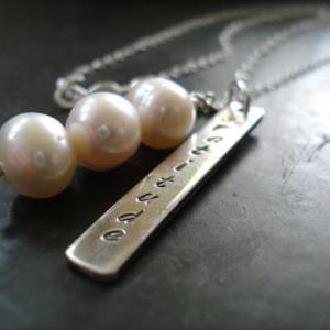 Personalized Pearl Necklace, Pearls Of Wisdom,..