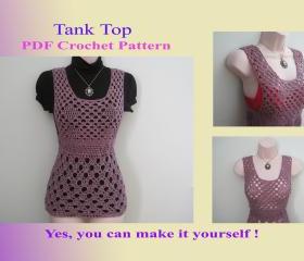 Crochet Pattern - Tank Top (14VC2012) - Perfect For Warm-weather Wear ...