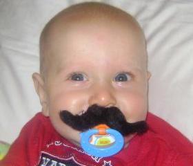 Mustache Boy Pacifier Cowboy Style on Luulla