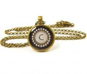 Letter C Initial Pendant Necklace on Luulla
