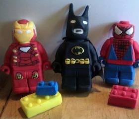 mini superhero figures for cakes