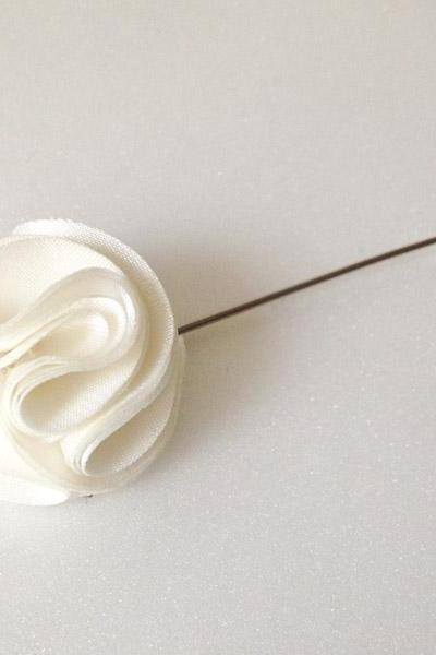 Pom pom Ivory Men's Flower Boutonniere / Buttonhole For Wedding,Lapel Pin,Tie Pin