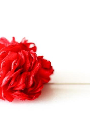 ESTHER-Red Men's flower Boutonniere/Buttonhole for wedding,Lapel pin,hat pin,tie pin
