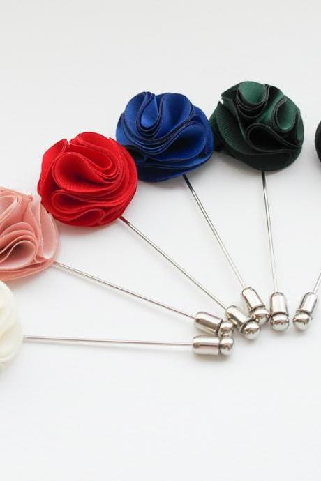 Pom pom Pink Men's Flower Boutonniere / Buttonhole For Wedding,Lapel Pin,Tie Pin