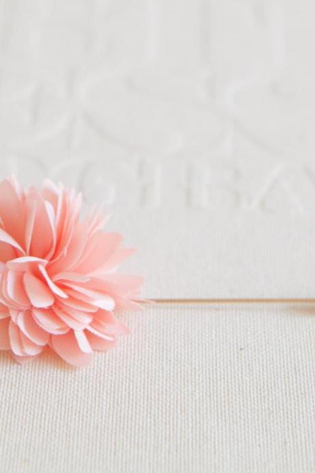 KAYLA-Peach pink Men's flower Boutonniere / Buttonhole for wedding,Lapel pin,tie pin