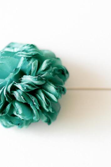 ESTHER-TEAL GREEN Men's flower Boutonniere/Buttonhole for wedding,Lapel pin,hat pin,tie pin