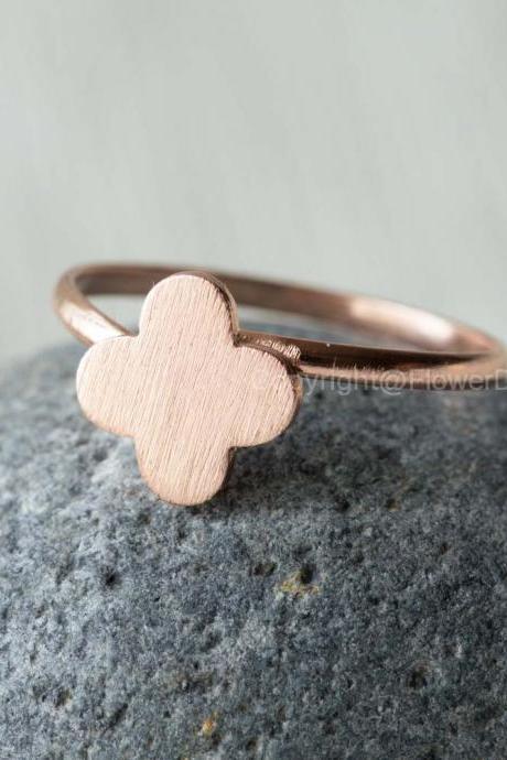 Cute Clover adjustable ring in Rose gold