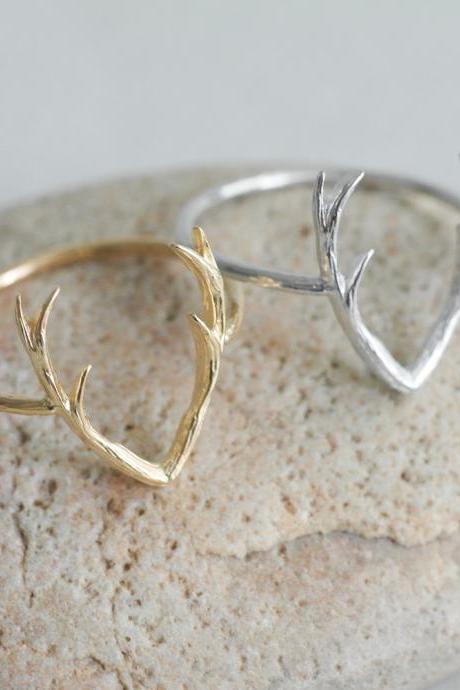 Deer ring,antler ring, US SIZE 6.5