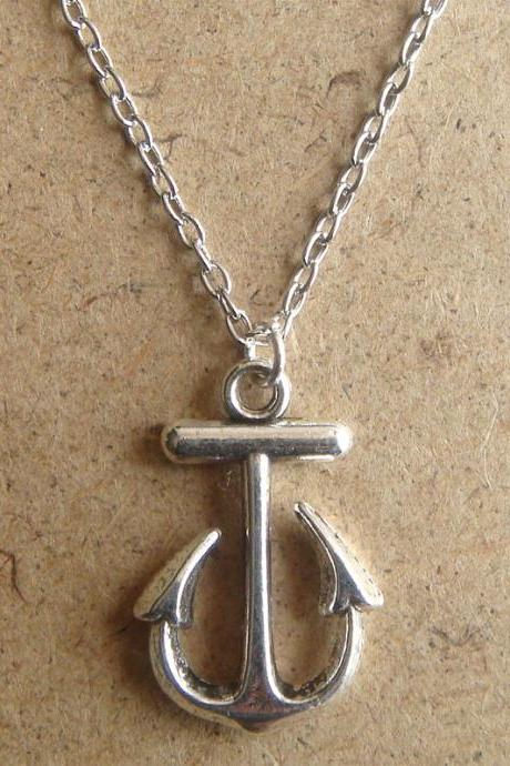 Anchor Chain Necklace, Simple Everyday Jewelry, Elegant gift, Bridesmaid Gift, Bridal Wedding Jewelry
