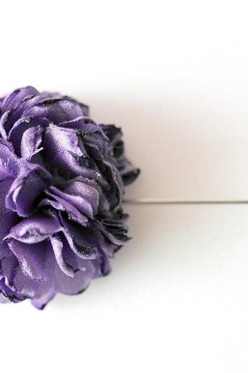 ESTHER-Light Purple Men's flower Boutonniere/Buttonhole for wedding,Lapel pin,hat pin,tie pin