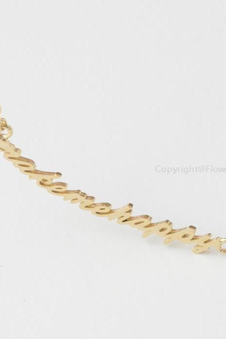 Make me Happy necklace in gold