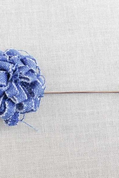DENIM Blossom Blue Men's flower Boutonniere/Buttonhole for wedding,Lapel pin,hat pin,tie pin