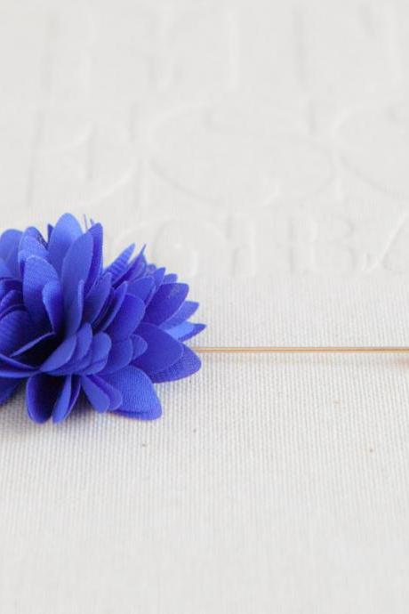KAYLA-Blue Men's flower Boutonniere / Buttonhole for wedding,Lapel pin,tie pin