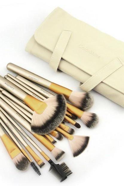 High Quality 18 Pcs Professional Beauty Makeup Brush Set with Bag