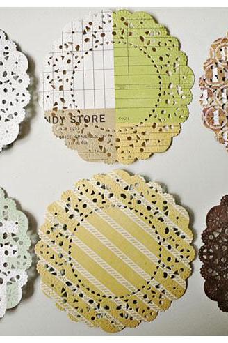 Parisian Lace Doily This & That 2 for Scrap booking or card making / pack 