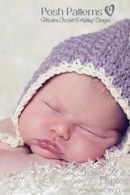 Crochet Hat Pattern Vintage Baby Bonnet Pixie Hat Crochet Pattern PDF 266 Newborn to Adult Sizes