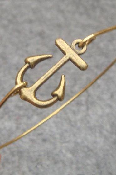 Anchor Bangle Bracelet Style 7