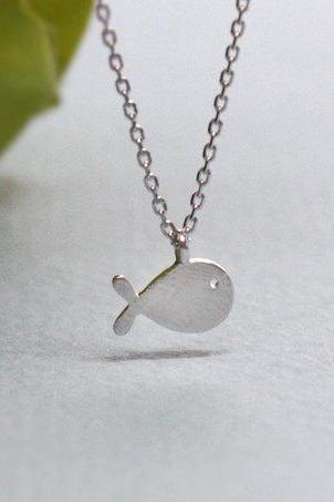  Whale necklace , dainty jewelry ,layering necklace, friendship