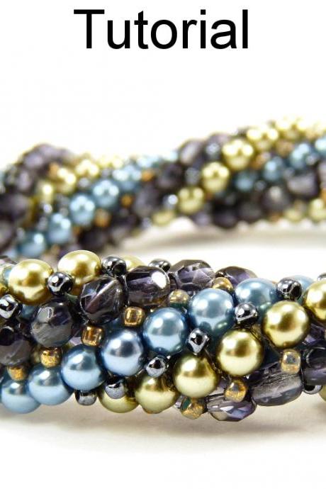 Beading Tutorial Pattern Bracelet Necklace - Twisted Herringbone Stitch - Simple Bead Patterns - Twisted! #445