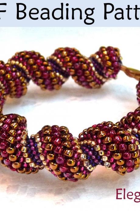 Beading Tutorial - Beaded Bracelet Necklace - Tubular Peyote Stitch - Simple Bead Patterns - Elegant Twist #16 