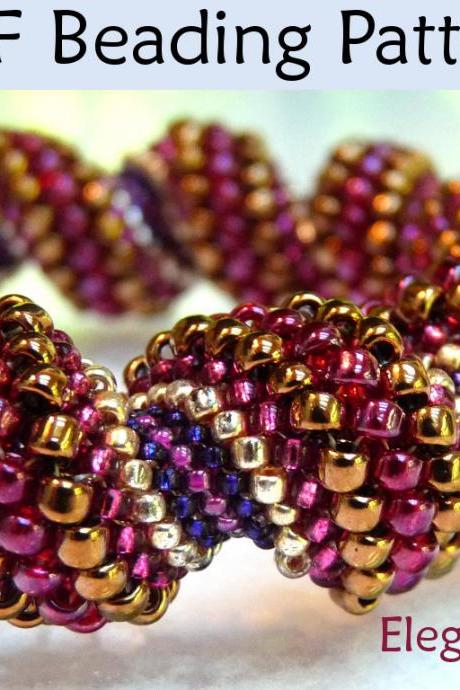Beading Tutorial Pattern Bracelet Necklace - Cellini Spiral Tubular Peyote Stitch - Simple Bead Patterns - Elegant Twist #438