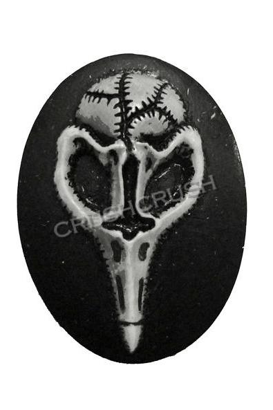 4pcs 18x25mm Skeleton brain Bone Alian Cameo Cabochon Flatback -- F681(B)