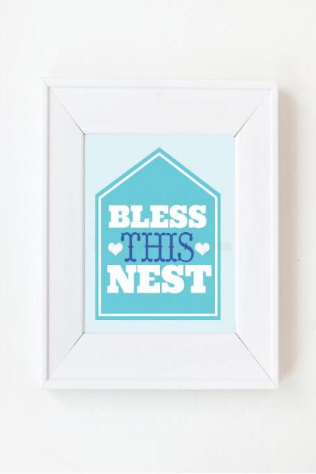 8x10 Bless this nest print