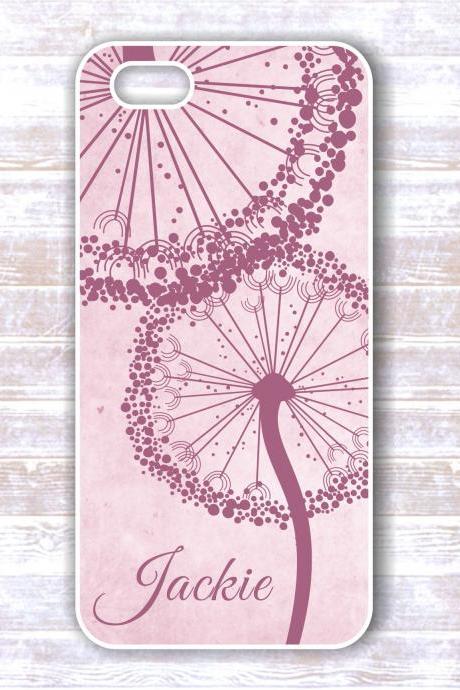 Iphone 5 case - Purple dandelion Personalised iphone cover - Cases for IPhones