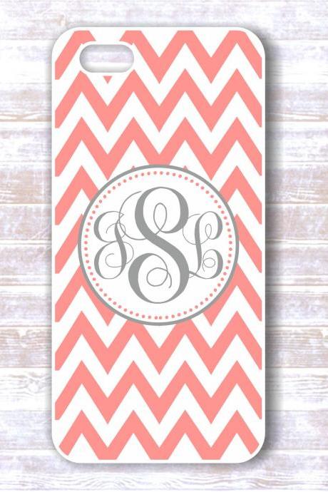 Monogrammed chevron Iphone 4/4S case - Personalized Hard Cases for iphones