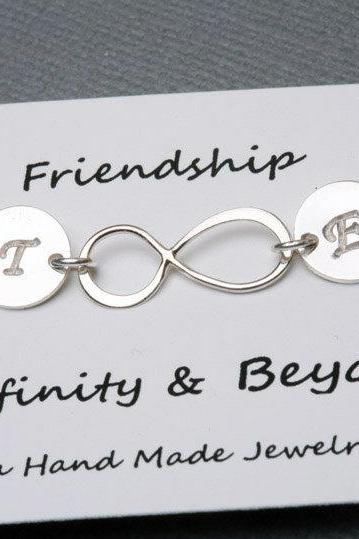 Friendship,infinity Initial Bracelet,initial Bracelet,infinity Bracelet,anniversary,sisterhood,customize Birthstone,wedding