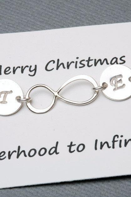 Sisterhood,Infinity initial bracelet,Initial bracelet,infinity bracelet,Anniversary,sisterhood,customize birthstone,wedding
