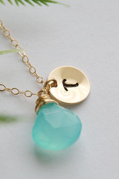 Initial Necklace,Custom Gold Filled initial disc and birthstone,Bridesmaid gift,Birthday, Anniversary, Best friends,Wedding Bridal jewelry