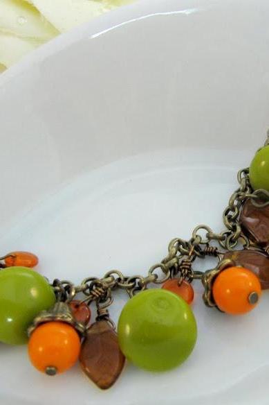 Orange And Green Colorful Bracelet