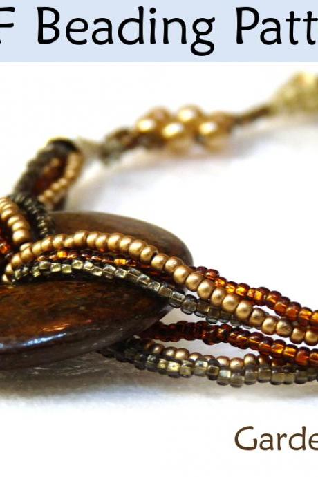 Beading Tutorial Pattern Necklace - Multi-Strand Beaded Jewelry - Simple Bead Patterns - Garden Path #1877