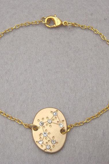 Sagittarius -personalized Zodiac Constellation chain bracelet - November December Birthday