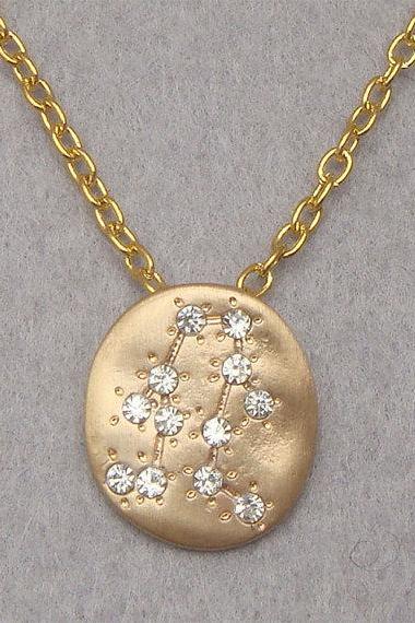 Gemini -personalized Zodiac Constellation chain necklace - May June Birthday