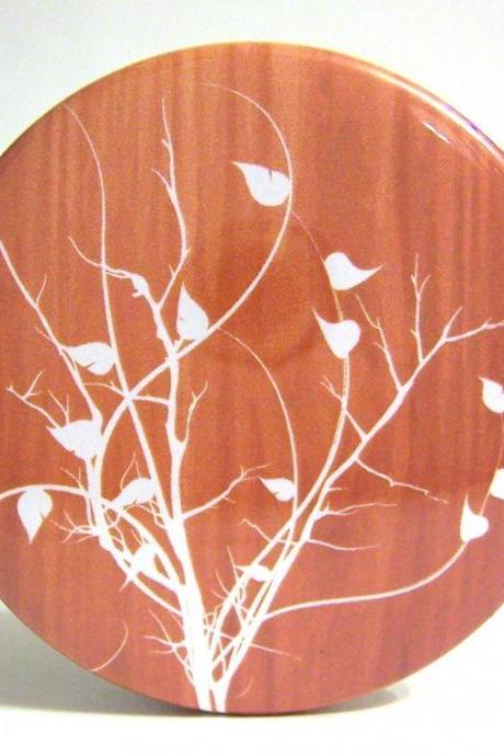 Pocket Mirror - Party Favor Or Bridesmaid Gift - Lone Tree Mirror With Pouch - Buy 3 Get The 4th