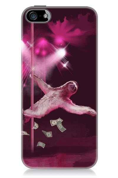 iphone 5 case, Sloth, Stripper Sloth, Slothzilla