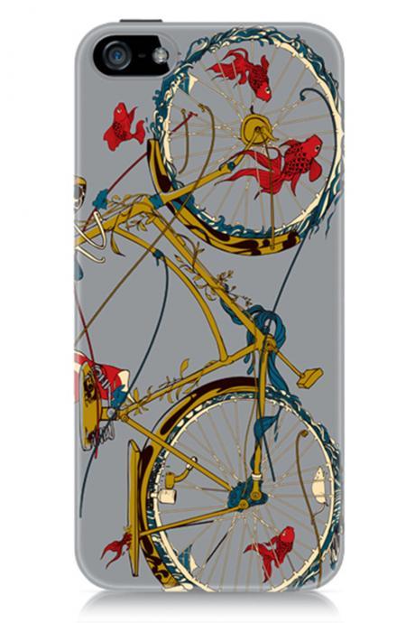 Cycling Fish, Iphone 5 Case, Hard Case, Snap Case, Dr. Seuss, Fits Iphone 5