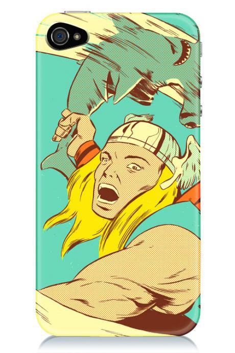 Iphone, Thor, Shark, Hammer Time, Hard Plastic Case For Iphone 4 &amp;amp; 4s
