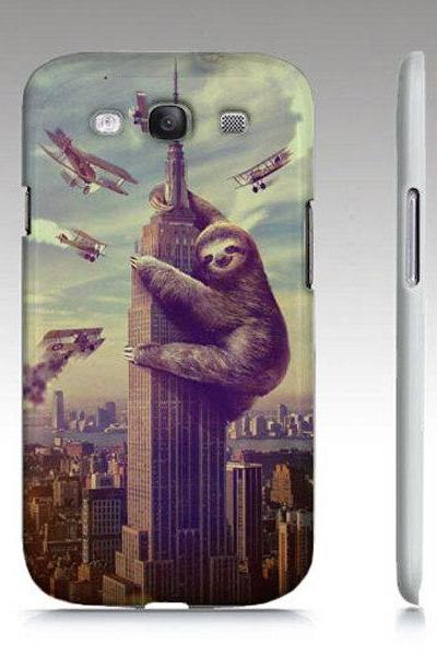 Samsung Galaxy S3 Case, Slothzilla, Sloth Case, Hard Case, Sg3 Case