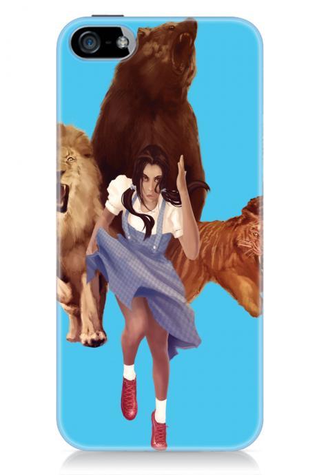 Iphone 5 Case, Wizard Of Oz, Lion, Tiger, Bear Glossy Hard Case