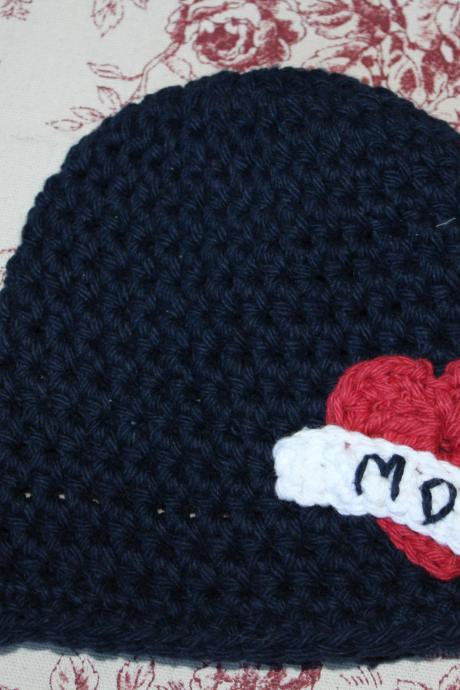 'Mom" tattoo baby beanie