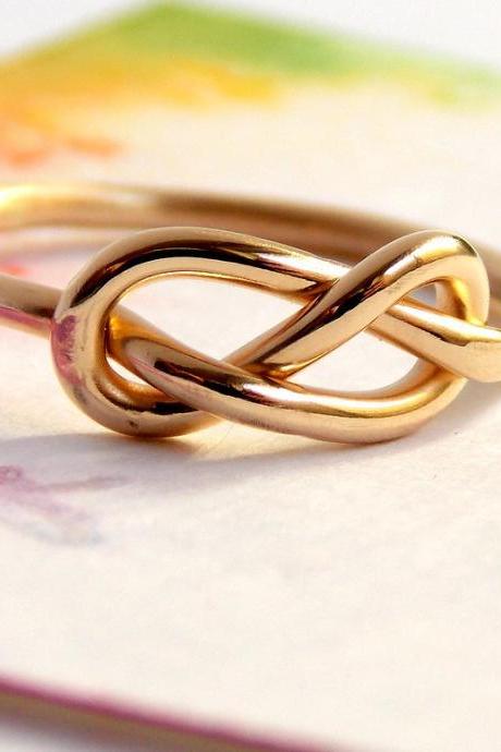 Infinity Knot Ring-- 14K Gold-filled ring, gold filled ring, love ring, love knot, Mother's Day, promise ring, infinity friendship ring