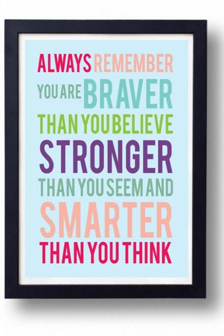 You are Brave- Inspirational Quote- 