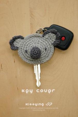 Crochet Pattern Koala Key Cover - Chart &amp;amp;amp; Written Pattern By Kittying