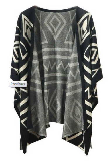 Black Aztec Sweater