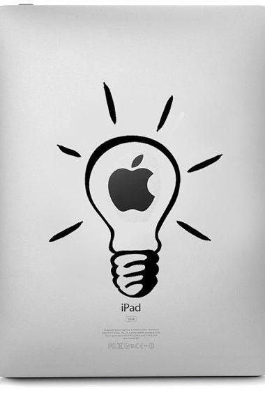 iPad - Light Bulb - Apple Macbook sticker, vinyl sticker for iPad, iPad 2
