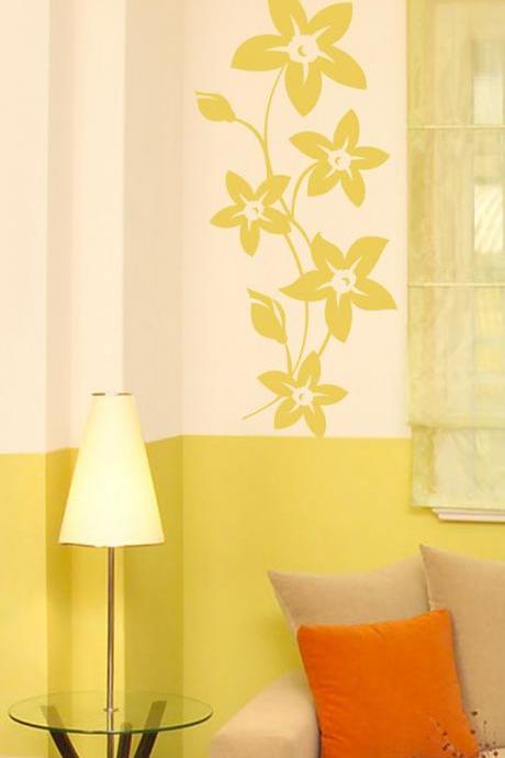 Wall Decal Bloom Flower Vinyl, Sticker Floral by Elly Studio