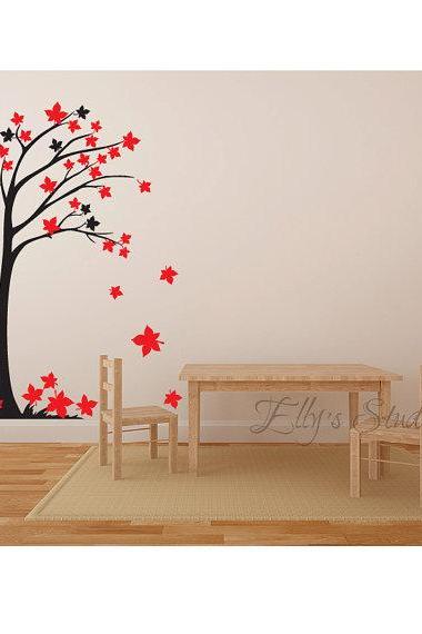 Tree Wall Decor Decal Sticker Wall Art Branches and Leaves Four Styles